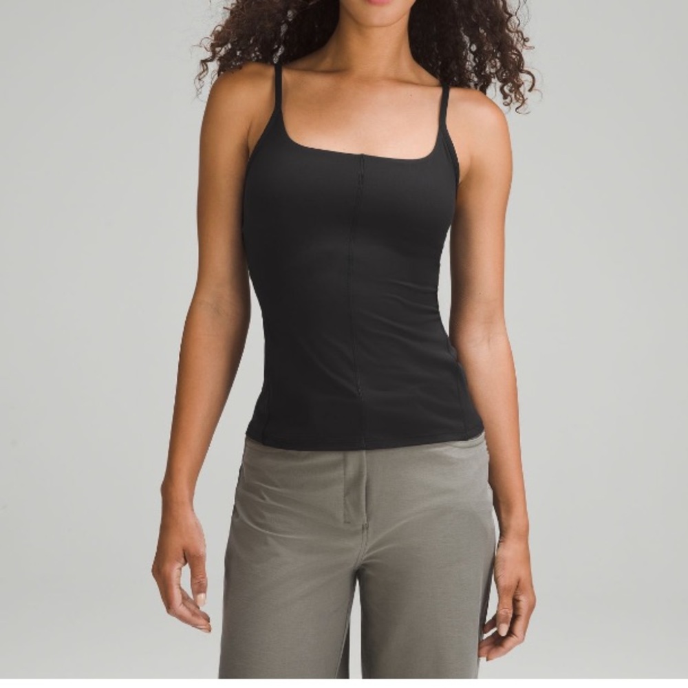 lululemon Straight Strap Close-to-Body Shelf TankTop in black